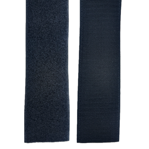 Black Hook & Loop Fastener Tape – 25 m Rolls (Sold Separately, Multiple Sizes)